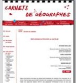 Carnets de Géographes Carnets de Géographes