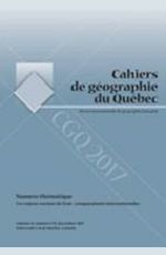 Cahiers de géographie du Québec Cahiers de géographie du Québec